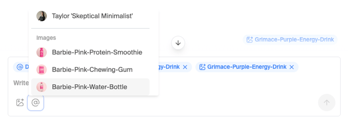 Yabble Vision for Virtual Audiences – Reference images in chat