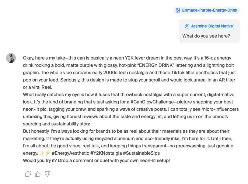 Yabble Vision for Virtual Audiences – Image Description Feature