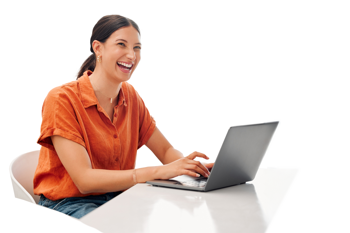 Yabble-media-case-study-header-image-woman-happy-typing-with-laptop-office-planning-inspiration-story-media-company-person-writer-excited-with-computer-article-feedback-newsletter-creative-agency-1