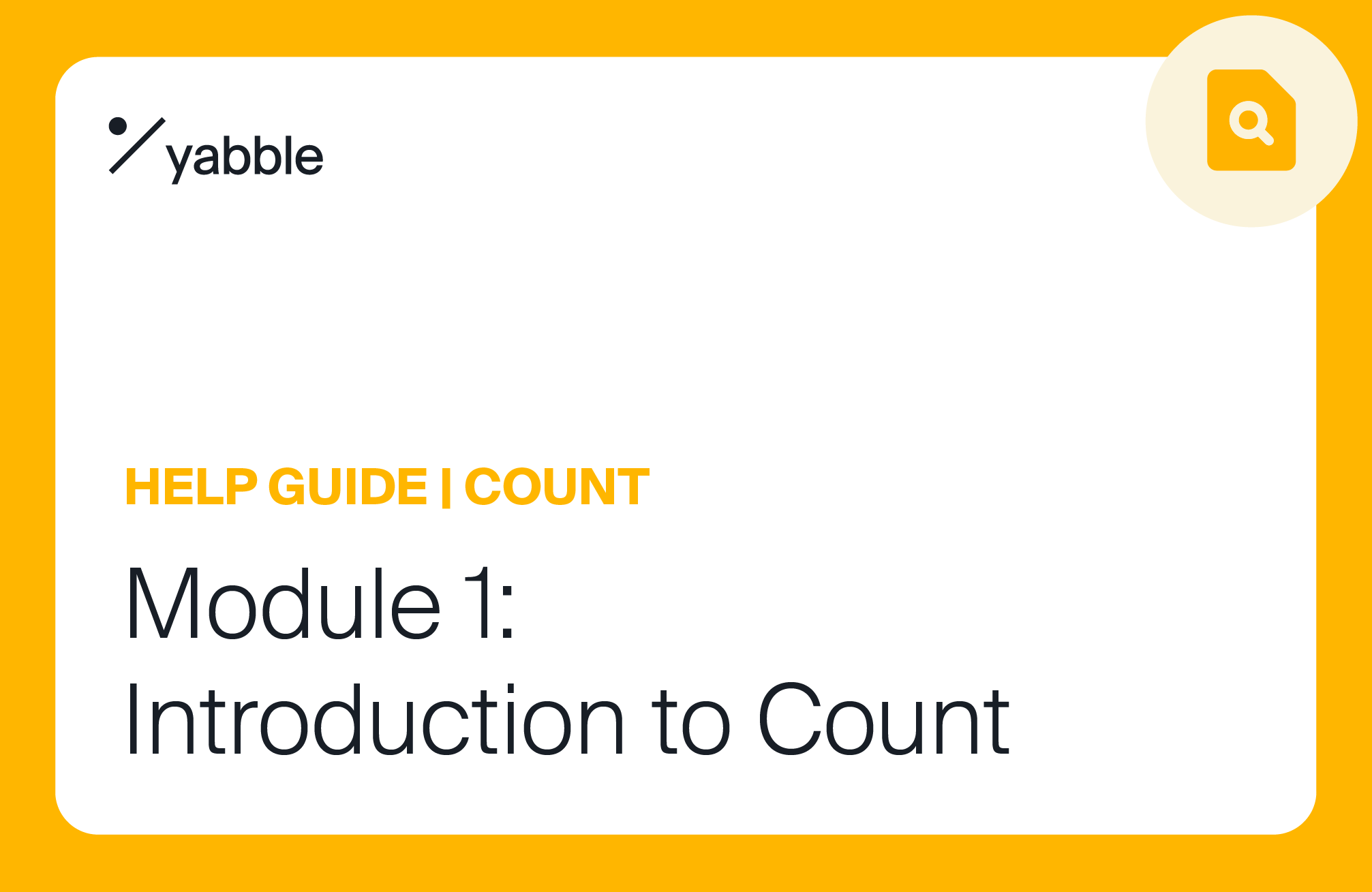 Introduction to Count